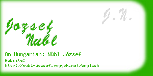 jozsef nubl business card