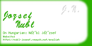 jozsef nubl business card